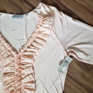 Blush pink top. Wyeth ann Taylor 3/4 length sleeve